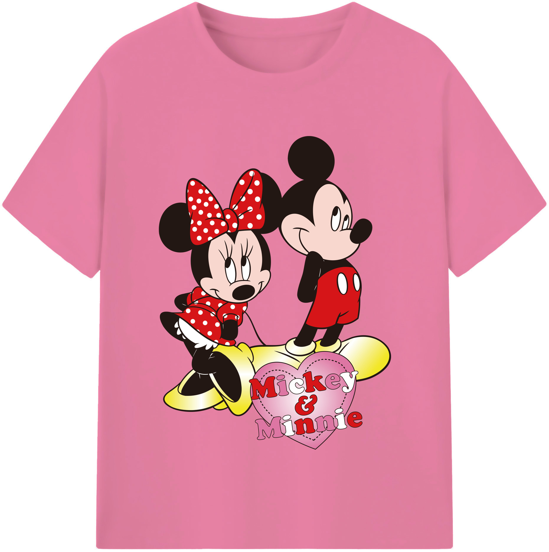 （画像用） ミッキーマウス Mickey Mouse 綿100％半袖Tシャツ（フロントプリント）